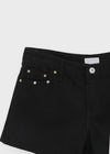 Hanu Semi-low Waist Riveted Cotton Shorts