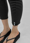Cellom Stripe Button Capri Leggings