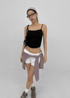 Shupong Henley Neck Lace Crop Sleeveless (Built-in Cap)