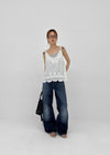 Kapton Washed Wide Bootcut Denim Pants