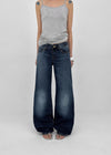 Kapton Washed Wide Bootcut Denim Pants
