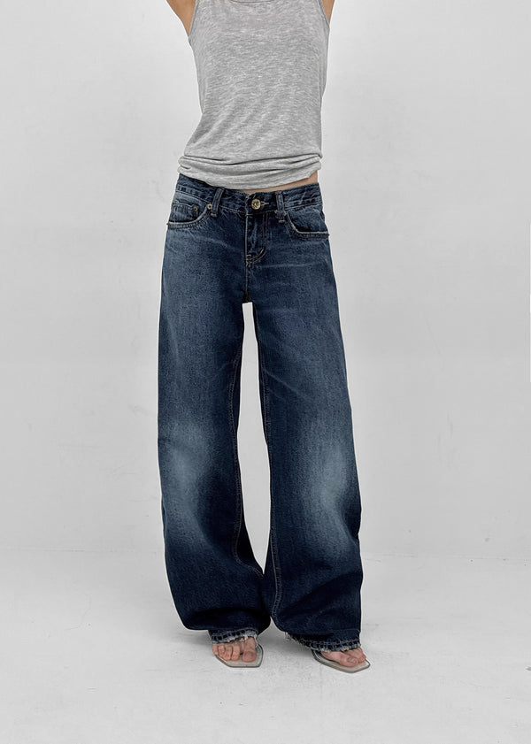 Kapton Washed Wide Bootcut Denim Pants