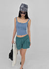 Ferriot Henley Neck Crop Sleeveless (Built-in Cap)