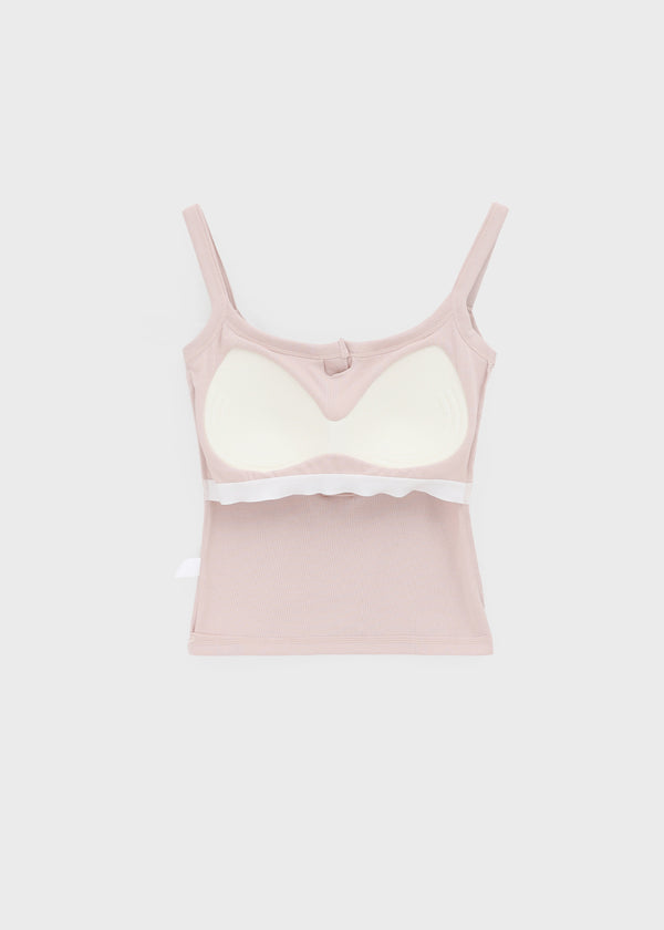 Ferriot Henley Neck Crop Sleeveless (Built-in Cap)