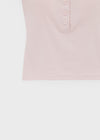 Ferriot Henley Neck Crop Sleeveless (Built-in Cap)