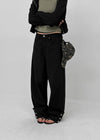 Ponhi Button Wide Cotton Pants