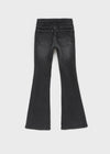 Comonut Banding Washed Bootcut Denim Pants