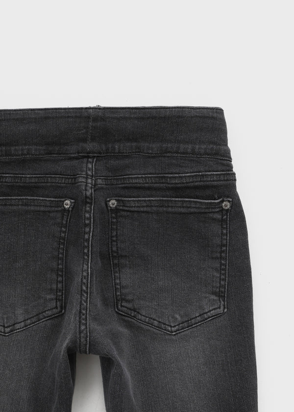 Comonut Banding Washed Bootcut Denim Pants