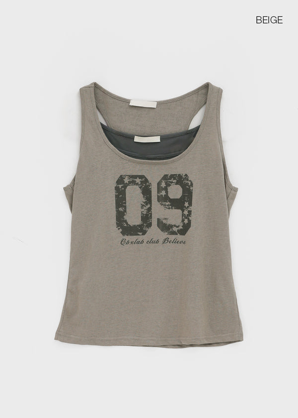 Shollit Vintage Print Layered Sleeveless