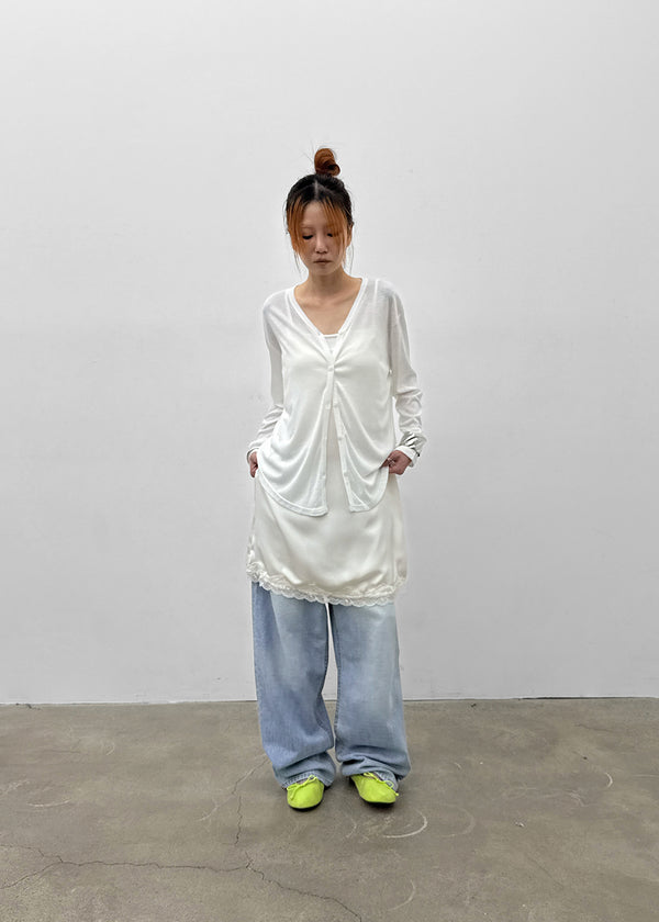 Jaws V-neck Summer Cotton Cardigan