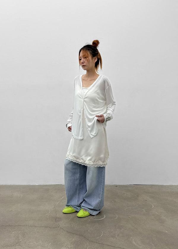 Jaws V-neck Summer Cotton Cardigan