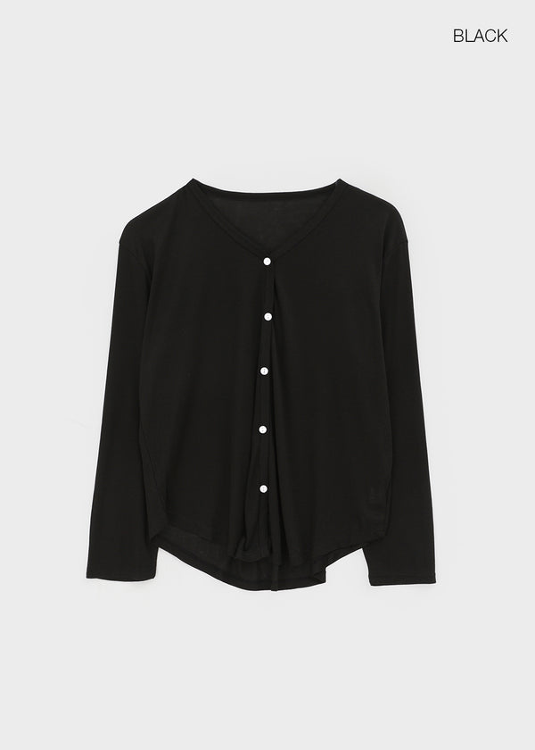 Jaws V-neck Summer Cotton Cardigan