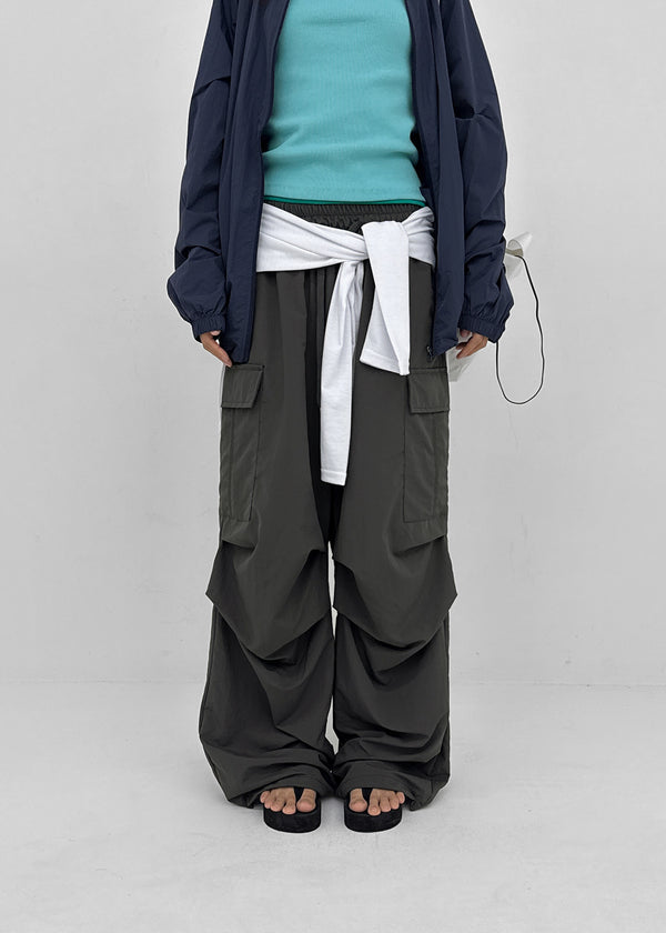 (UNISEX) Lamua Nylon Wide String Pants