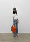 Bere Shirred Off-shoulder Short-sleeve Tee