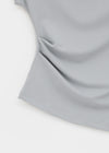 Bere Shirred Off-shoulder Short-sleeve Tee