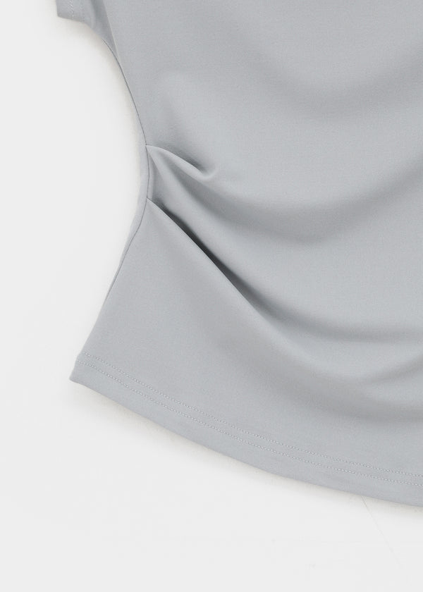 Bere Shirred Off-shoulder Short-sleeve Tee