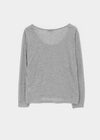 Low-top Boatneck Tencel Long-sleeve Tee