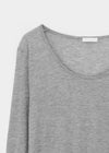 Low-top Boatneck Tencel Long-sleeve Tee
