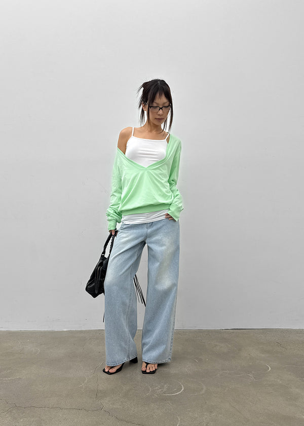 Mayum Washed Wide Denim Pants