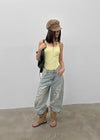 Denfil Damaged Wide Denim Pants