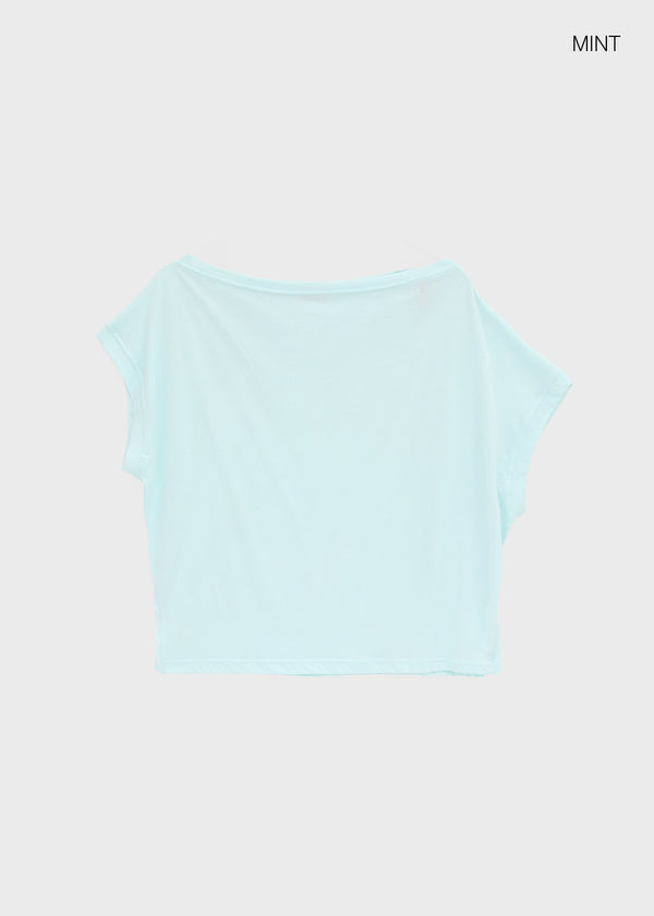 Rompu Loose Fit Off-shoulder Short Sleeve Tee