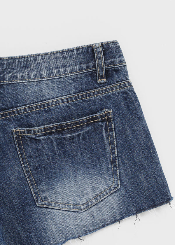 Mountain Low-waist Denim Shorts