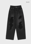 Rockle Damaged Wide Denim Pants