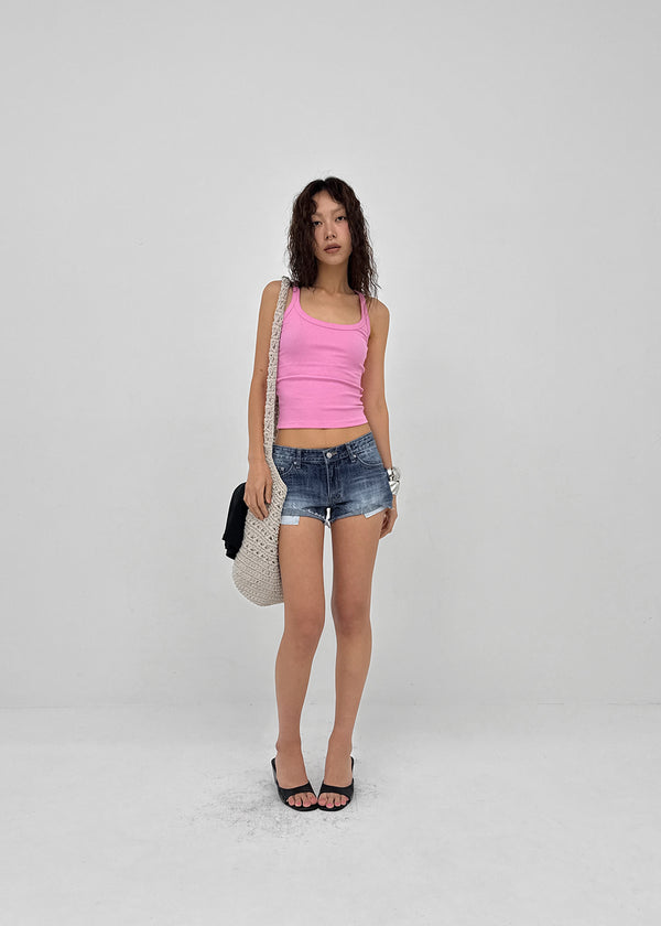 Mountain Low-waist Denim Shorts