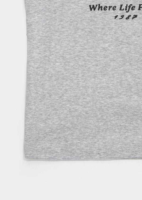 Leving Dot Lettering Halter Sleeveless