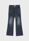 Curling Low-waist Bootcut Denim Pants