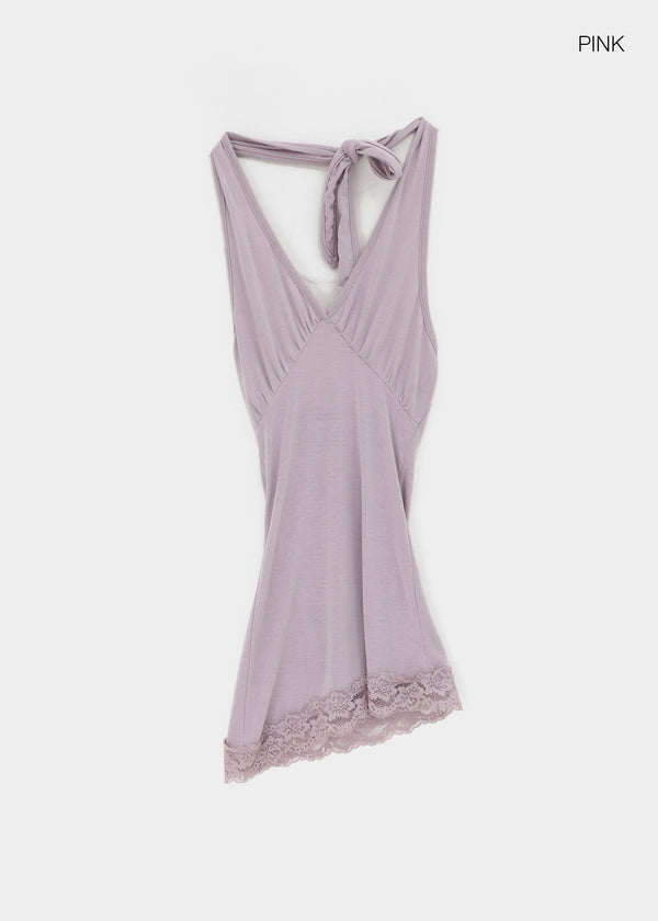 Nuttung Lace Halter Sleeveless