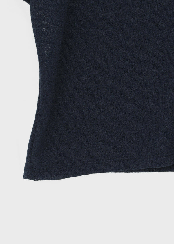 Glam Deep U-neck Summer Knit Short Sleeve Tee