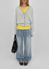 Hottin Striped Bamboo Knit Cardigan