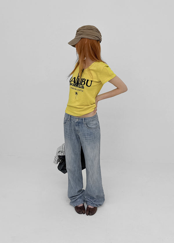 Millenni Lettering Pocket Short Sleeve T-shirt