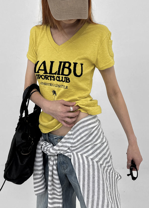 Millenni Lettering Pocket Short Sleeve T-shirt