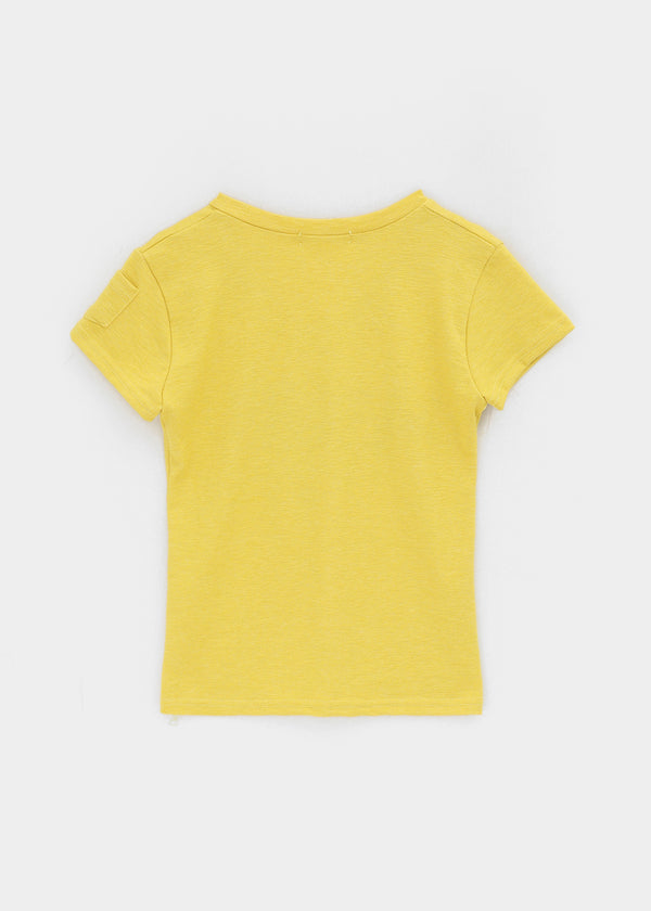 Millenni Lettering Pocket Short Sleeve T-shirt