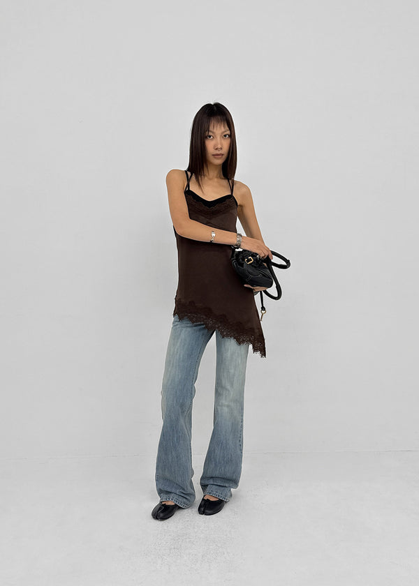 Compact Print Asymmetrical Off-shoulder Short Sleeve T-shirt
