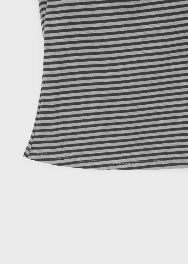 Rikong Stripe Halter Sleeveless (Built-in Cap)