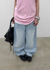 Gemmon Striped Wide Denim Pants