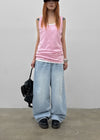 Gemmon Striped Wide Denim Pants