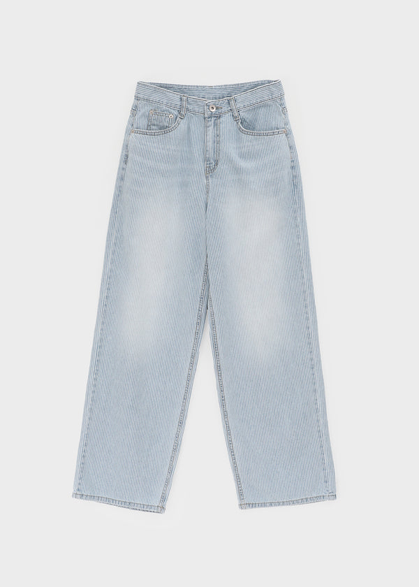 Gemmon Striped Wide Denim Pants