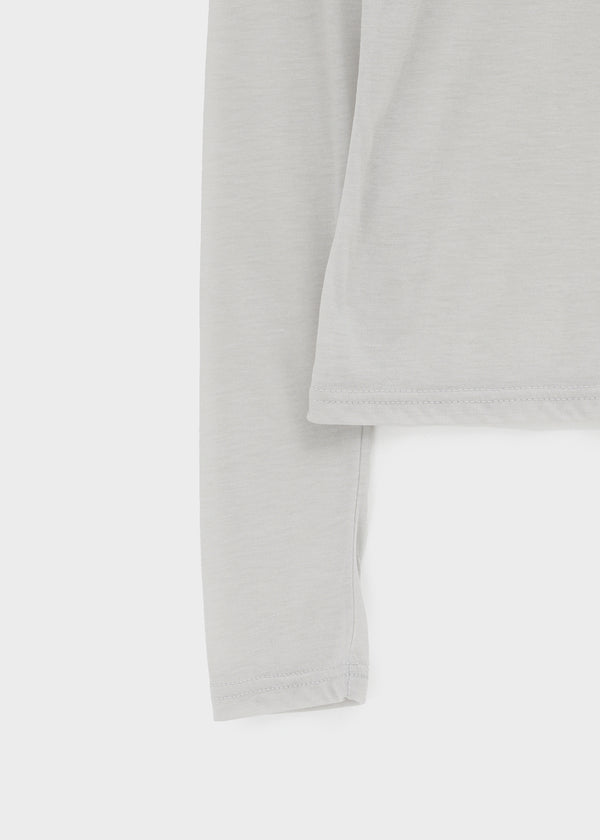 Philove Tencel Wide U-neck Long Sleeve Tee