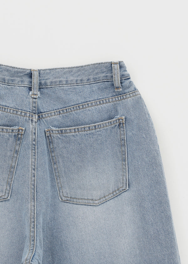 Colking Folding Wide Denim Pants