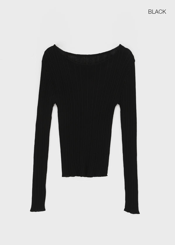 Pangk Pleated Long Sleeve Summer Knit (Set Available)