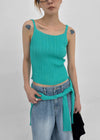Pangk Pleated Summer Sleeveless Knit (Set Available)