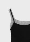 Rabiden Layered Sleeveless Top (Built-in Cap)