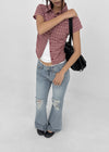 Danha Damaged Bootcut Denim Pants