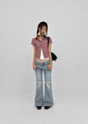 Danha Damaged Bootcut Denim Pants