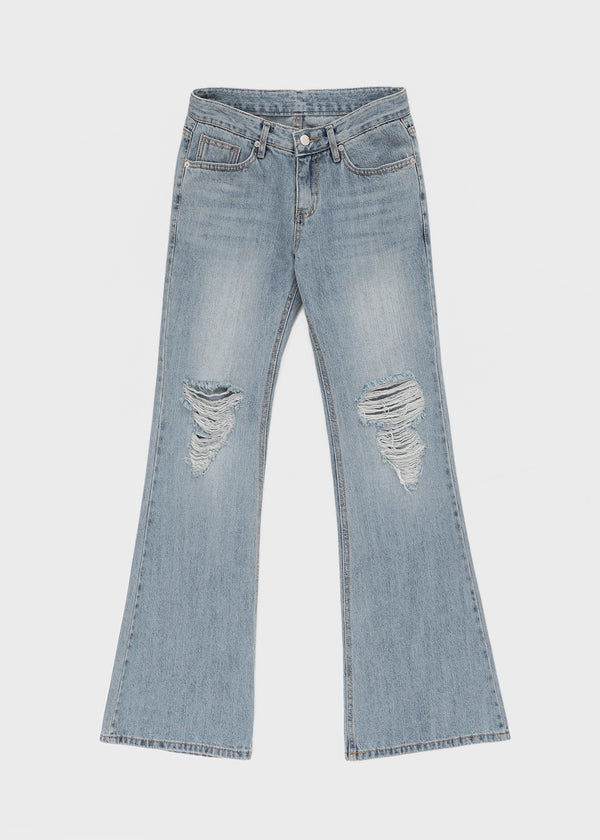Danha Damaged Bootcut Denim Pants