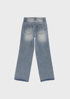 Foamco Damaged Low-waisted Straight Denim Pants